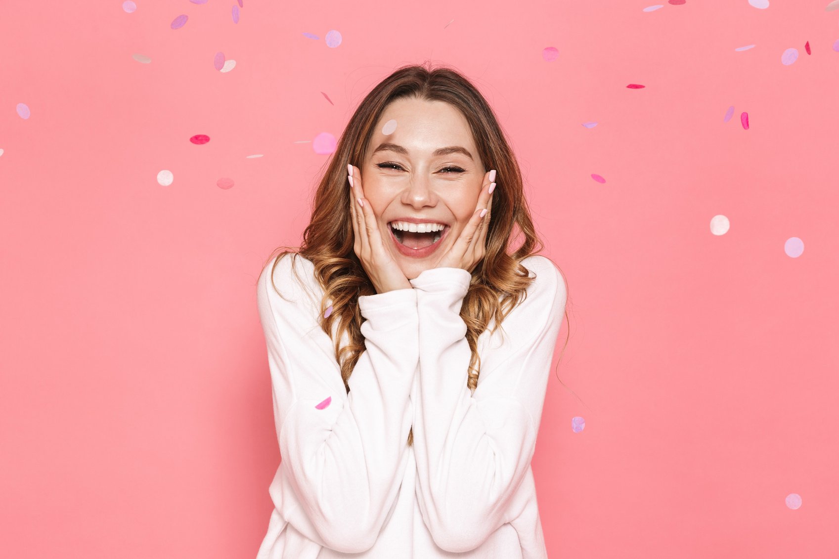 Excited Young Woman Celebrating